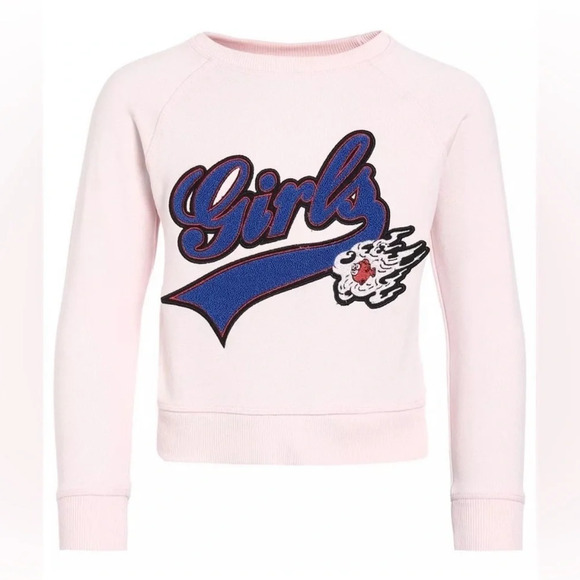 Zadig & Voltaire girls can do anything patch pink sweatshirt